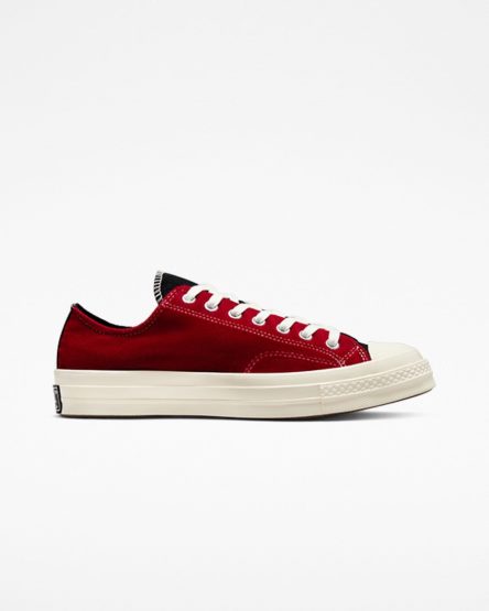 Tenis Converse Chuck 70 Beyond Retro Velvet Cano Baixo Masculino Pretas Vermelhas | PT E053P19